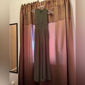 Cider Green Sleeveless Jumpsuit